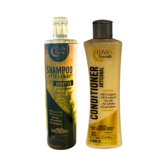 Kit shampoo + acondicionador artesanal luna creciente